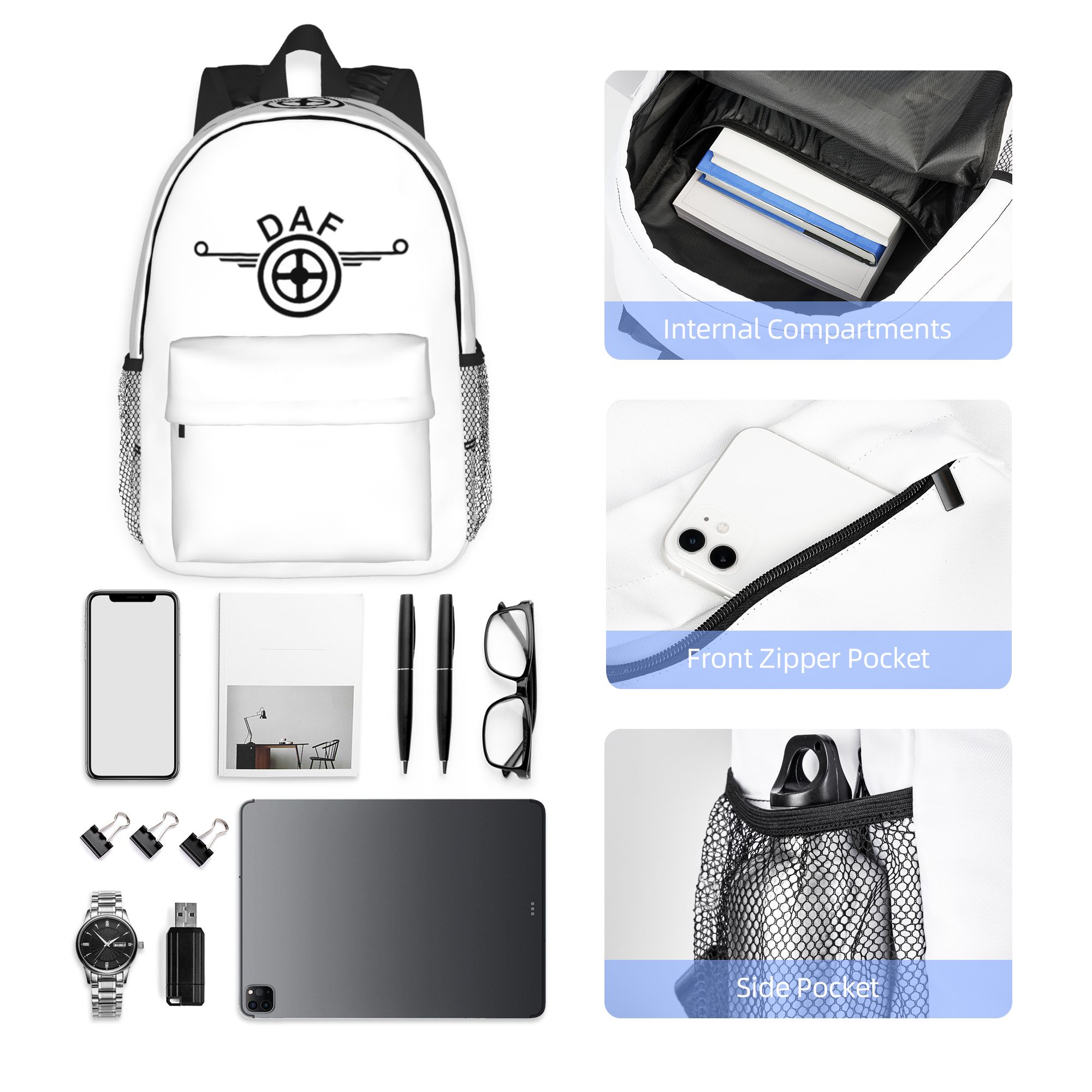 Women Bags Vector - حقيبة ظهر بتصميم شعار شاحنة داف،