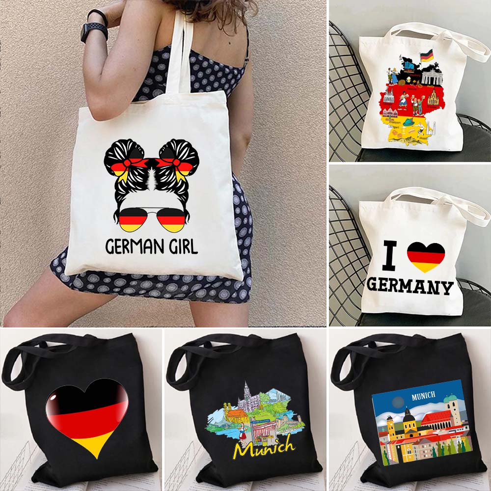 Women Bags Germany - حقيبة قماشية عصرية بتصميم خريطة برلين