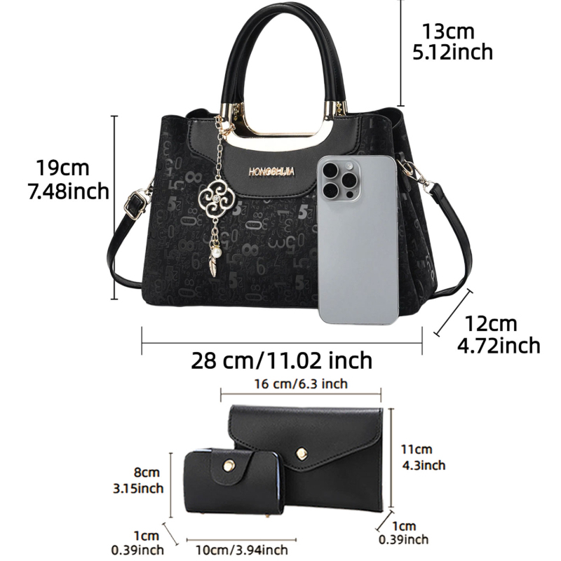 مجموعة حقائب يد نسائية من 3 قط - مراجعة Women Bags Luxury وسعره
